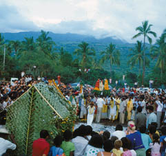 Cérémonie à la Réunion